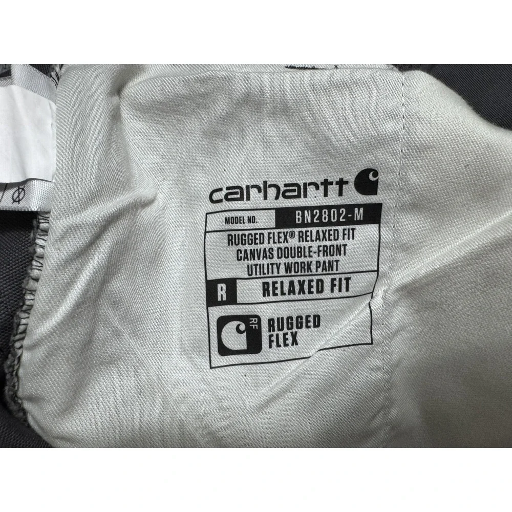 Carhartt BN2802-M 36x36 Relaxed Rugged Flex Double Front Utility Pants Dim Grey
